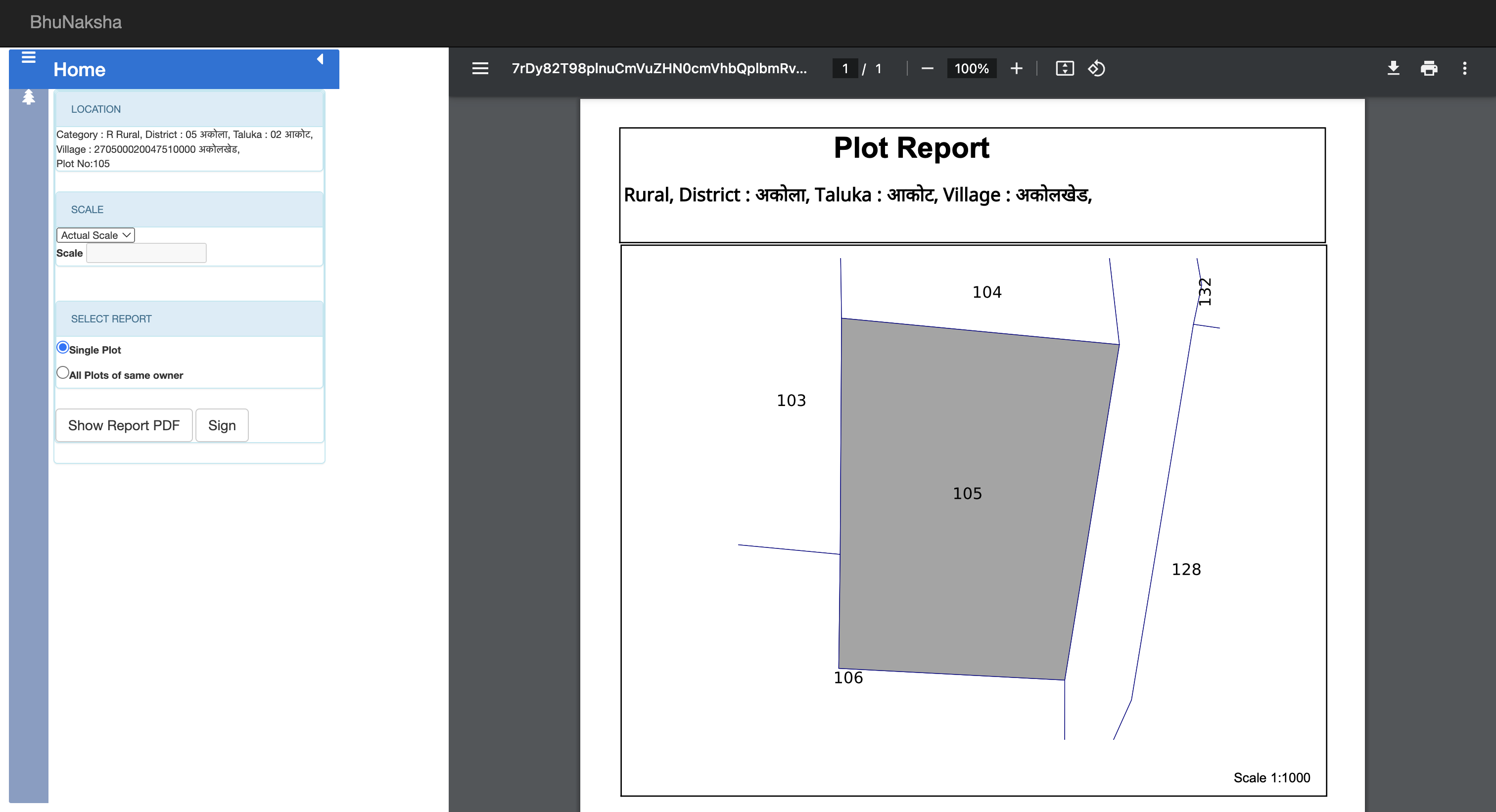 View Plot Report