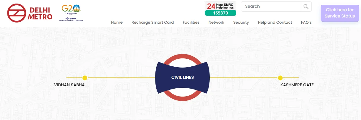 Civil Lines Metro Station, Civil Lines Metro Station route, Civil Lines Metro Station train timing, Civil Lines Metro Station train frequency, Civil Lines Metro Station fare, Civil Lines Metro Station map, Delhi Metro Yellow Line 