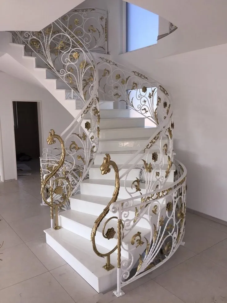 made of steel stairs railing for modern homes