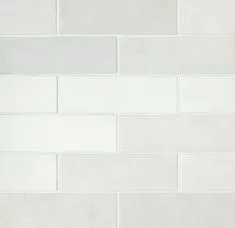 White exterior wall tiles