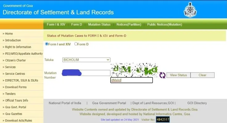 Goa land record mutation