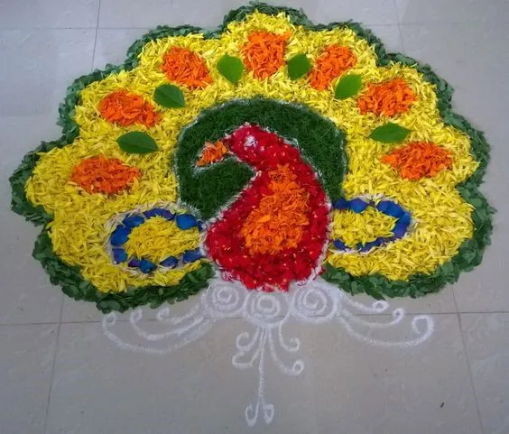 15 flower rangoli ideas to decorate your house this festive season