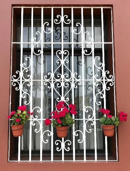 simple modern window grill design