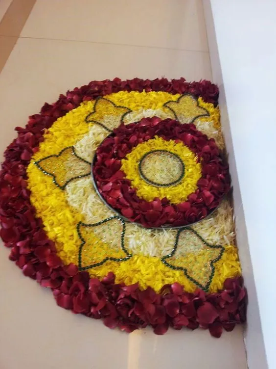 15 flower rangoli ideas to decorate your house this festive season