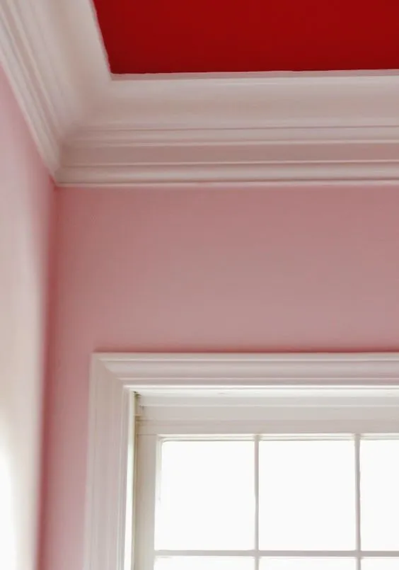 pink two colour combination for bedroom walls