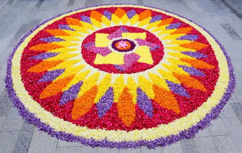 15 flower rangoli ideas to decorate your house this festive season