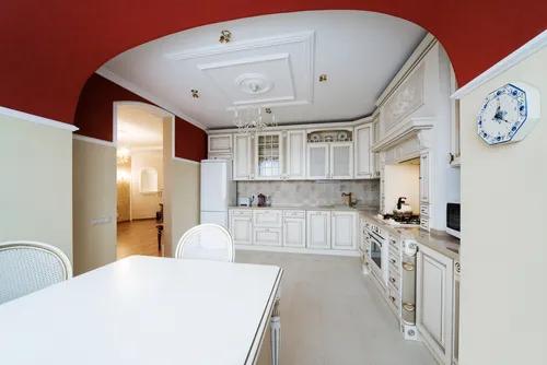 Kitchen arch with POP ceiling