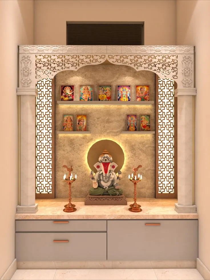 small pooja room designs in apartments