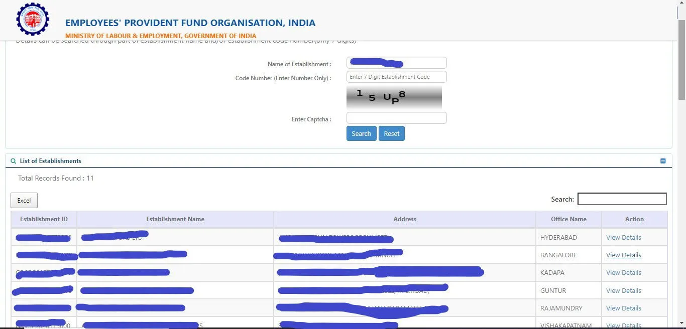 EPFO establishment search Know how to find details