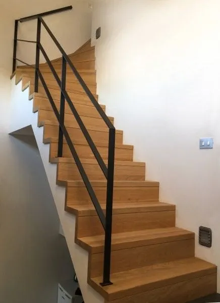 made of steel stairs railing for modern homes