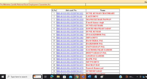 nrega job card list