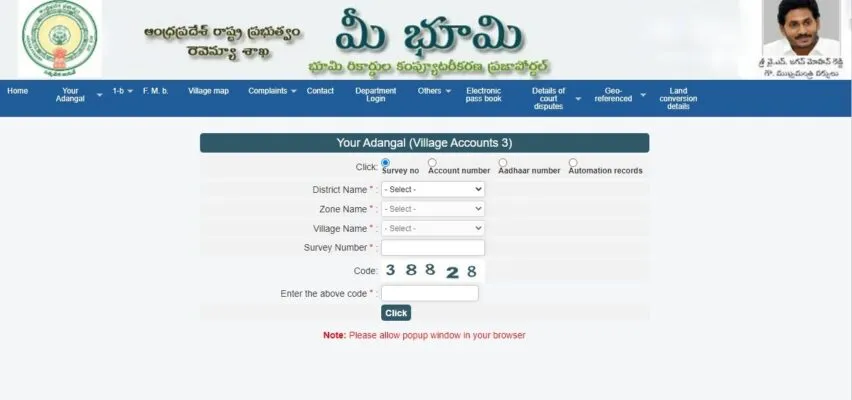 How to download Bhulekh document online in Andhra Pradesh