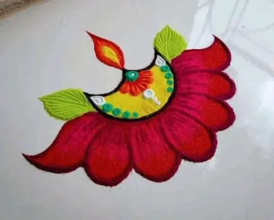 modern rangoli kolam designs with colours