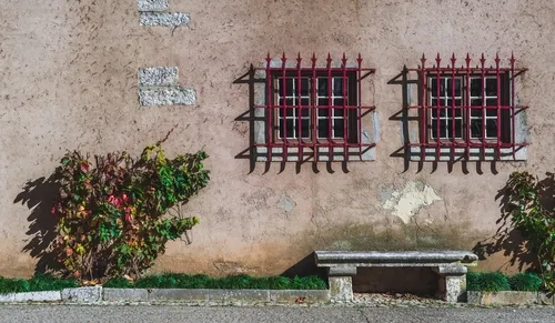 Red Window grill design