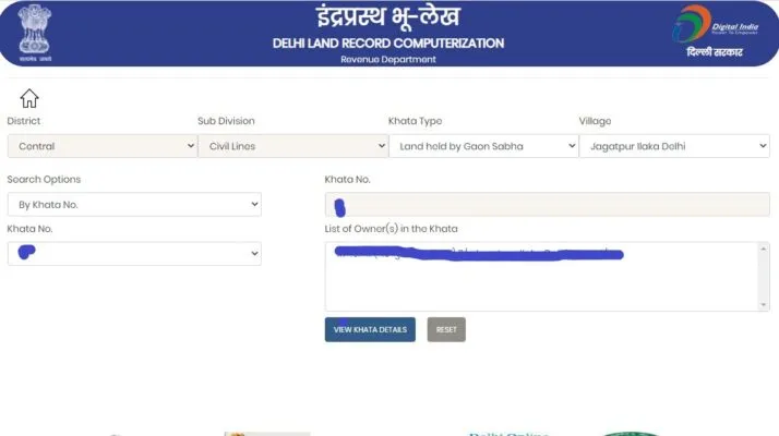 How to download Bhulekh document online in Delhi