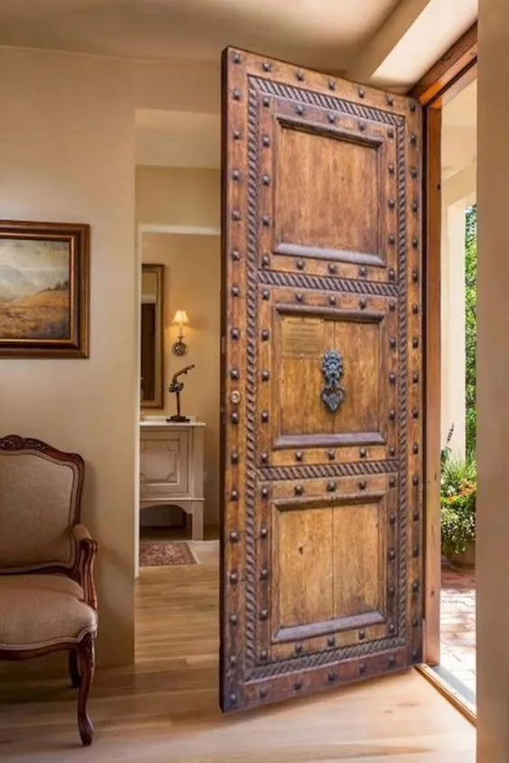 10 eye-catching wooden main door designs for home 03