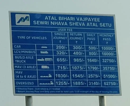 Revised MTHL toll