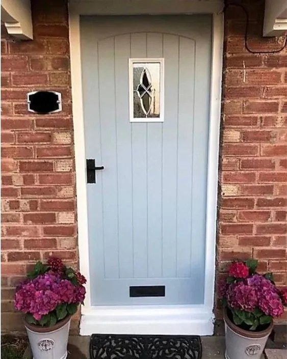 Blue traditional door