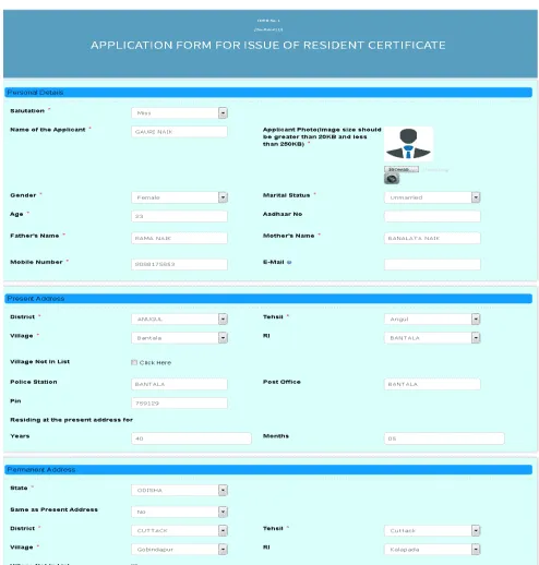 How to apply for a residential certificate online in Odisha?