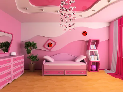 Pink Two colour combination for bedroom walls