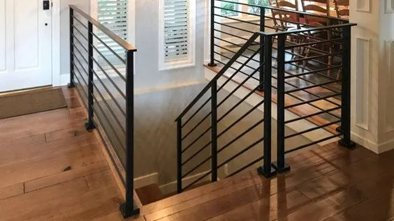 made of steel stairs railing for modern homes