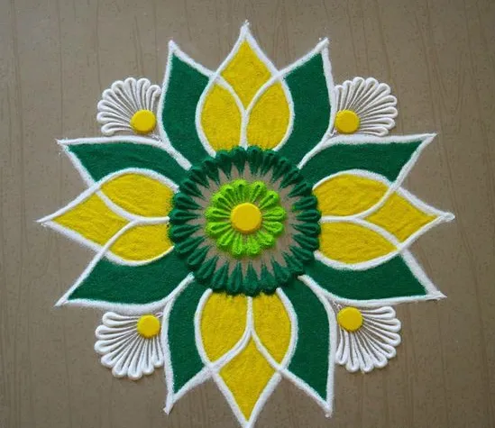 modern rangoli kolam designs with colours