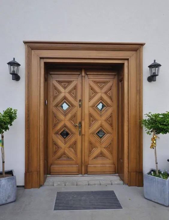 10 eye-catching wooden main door designs for home 04