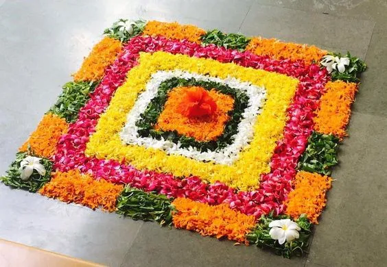 15 flower rangoli ideas to decorate your house this festive season