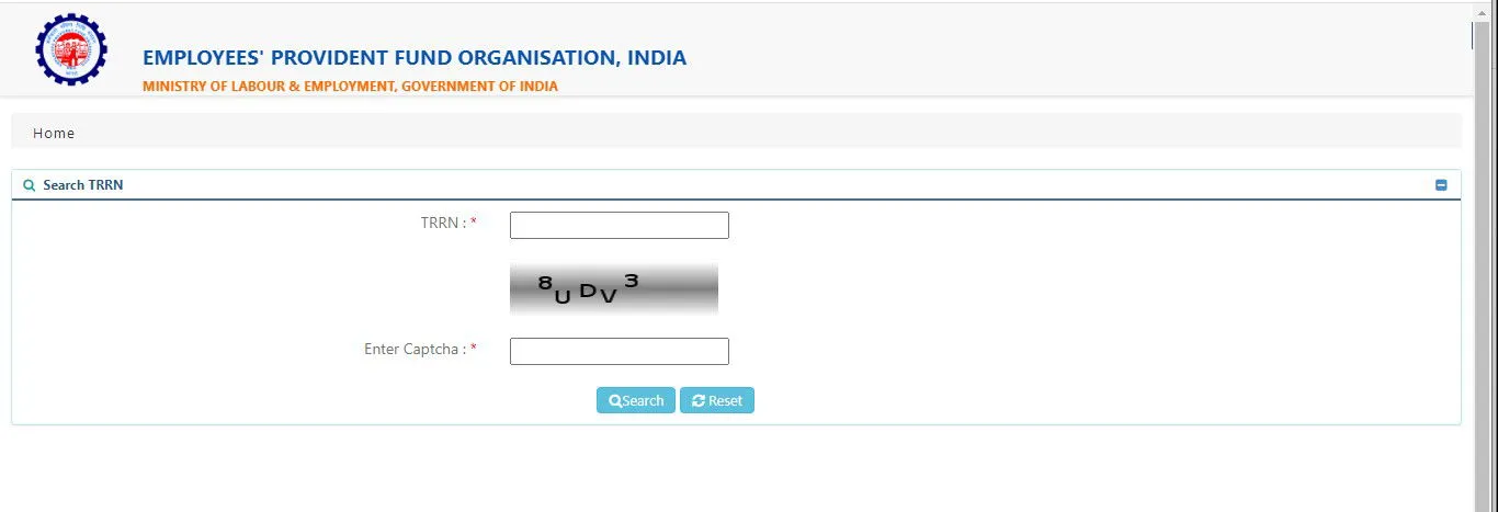 TRRN EPFO search query