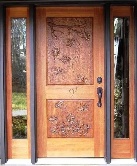 Teak wood door design