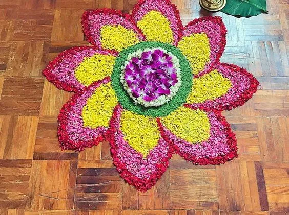 15 flower rangoli ideas to decorate your house this festive season