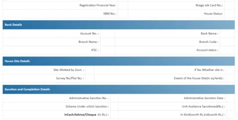 Beneficiary details PMAY