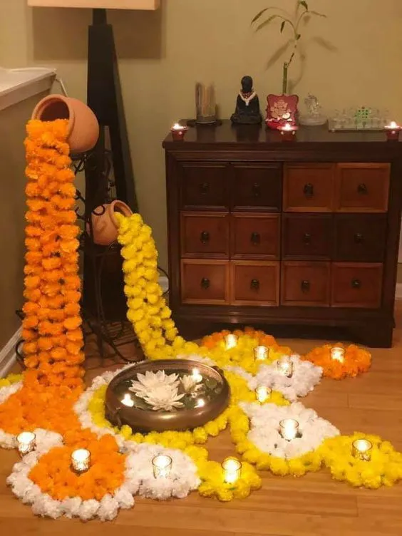 15 flower rangoli ideas to decorate your house this festive season