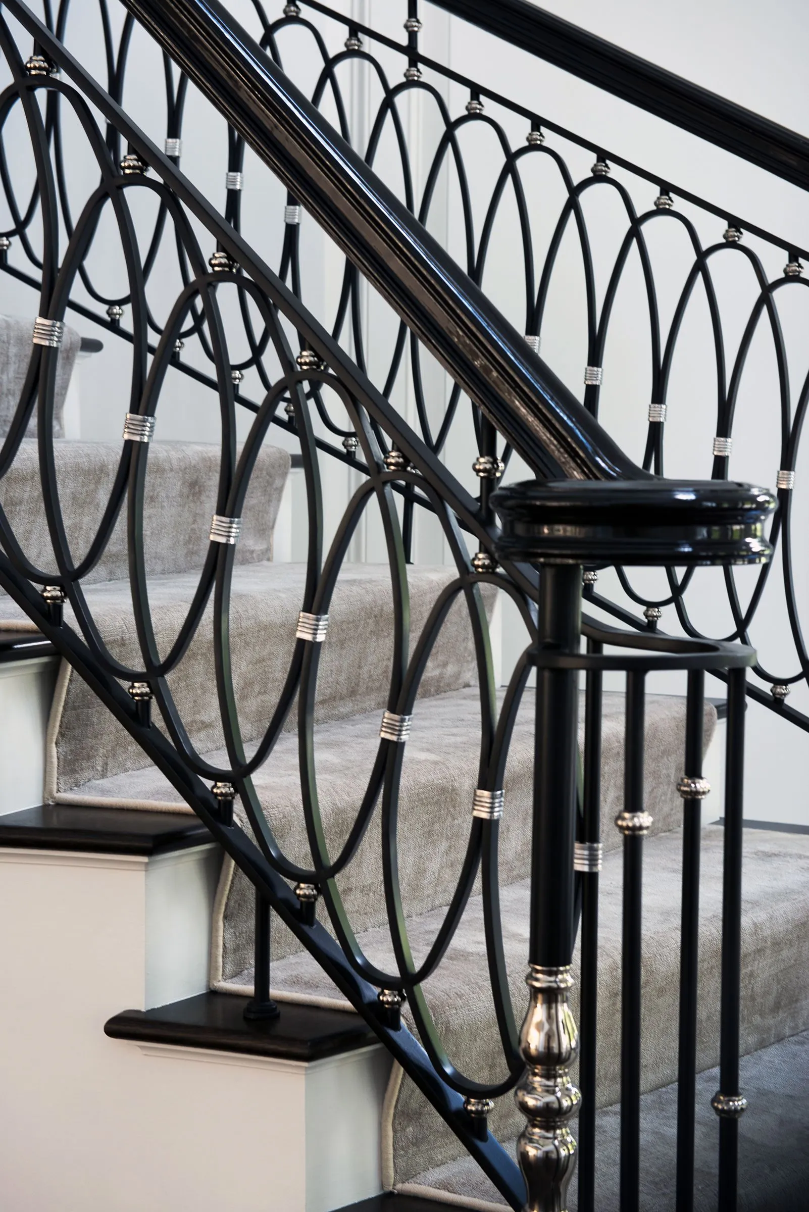 made of steel stairs railing for modern homes