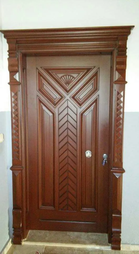 Teak wood main door design