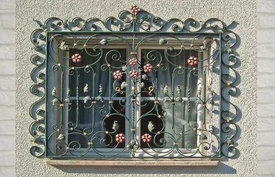 simple modern window grill design