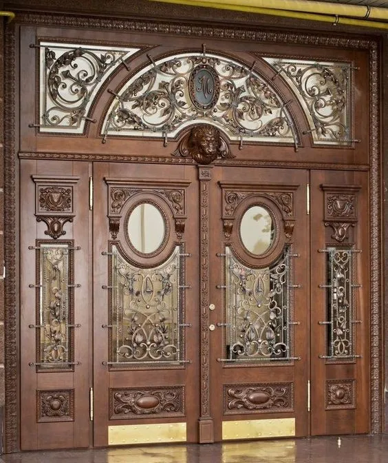 Double door design wood