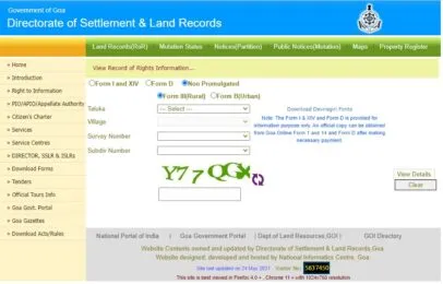 Non Promulgated_Goa land records_Form III